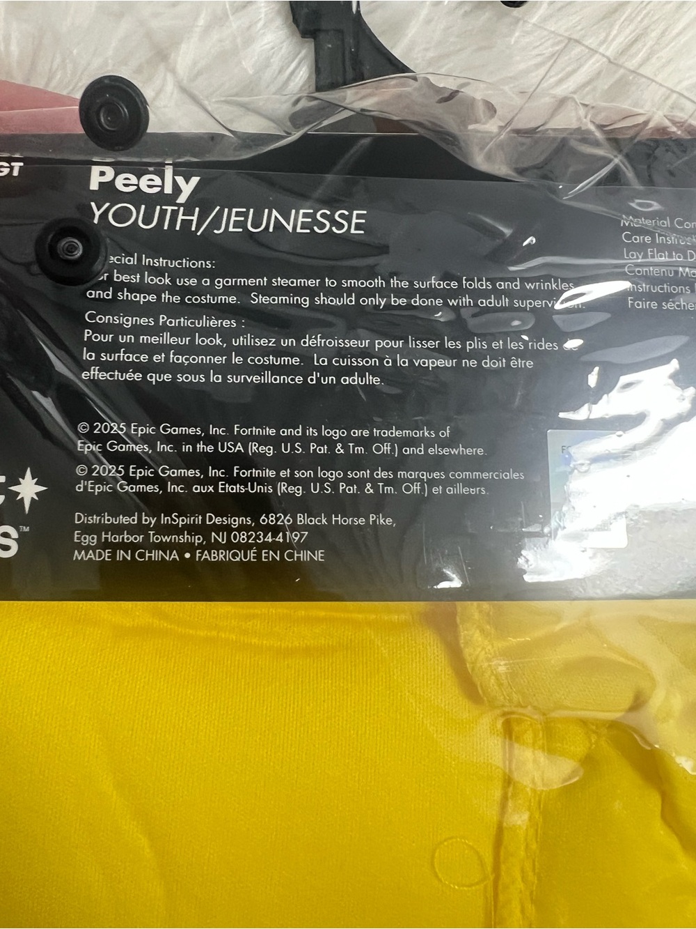 Fortnite Peely Kids Yellow Banana Halloween Costume NEW M 8-10 XL 14-16 - Picture 11 of 13
